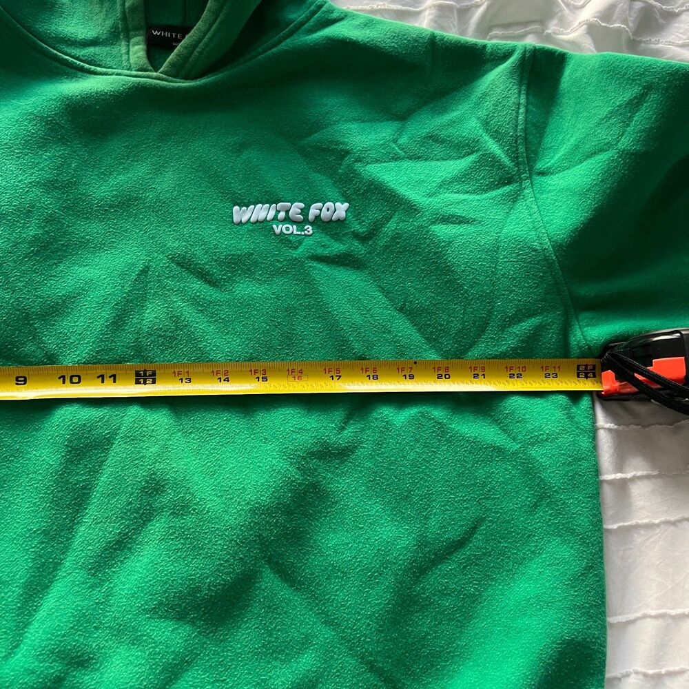 White Fox Boutique Offstage Hoodie Vol.3 Green M/L Womens Oversized Puff Print - Picture 4 of 6